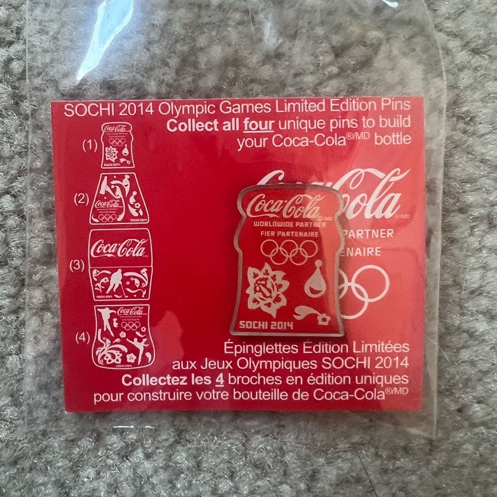 Coca Cola Sochi 2014 Red Collectible Pin